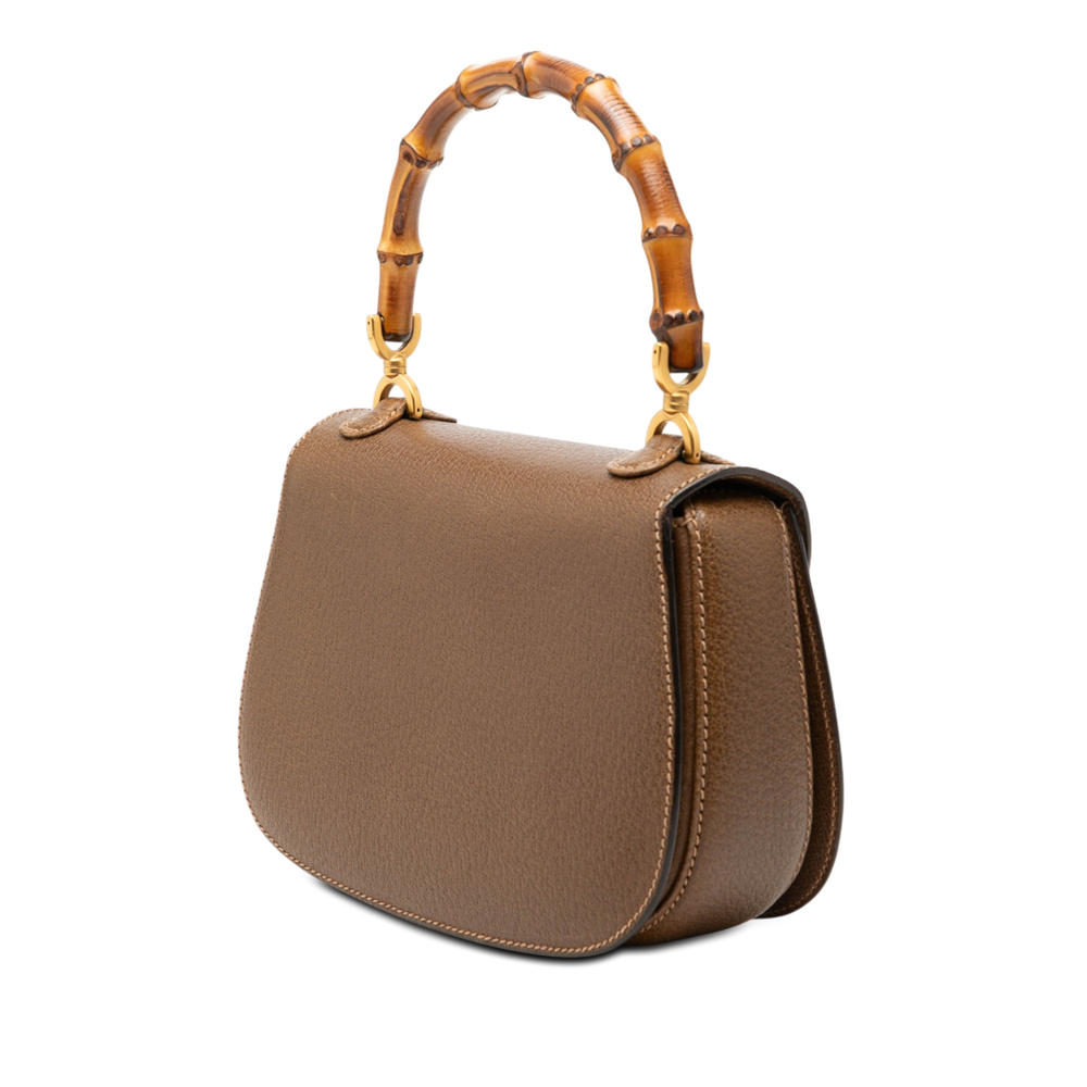 Pre-Loved Gucci Small Grained Calfskin Bamboo Night - Picture 2 of 7